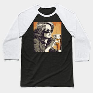 Woman and a Bevie Baseball T-Shirt